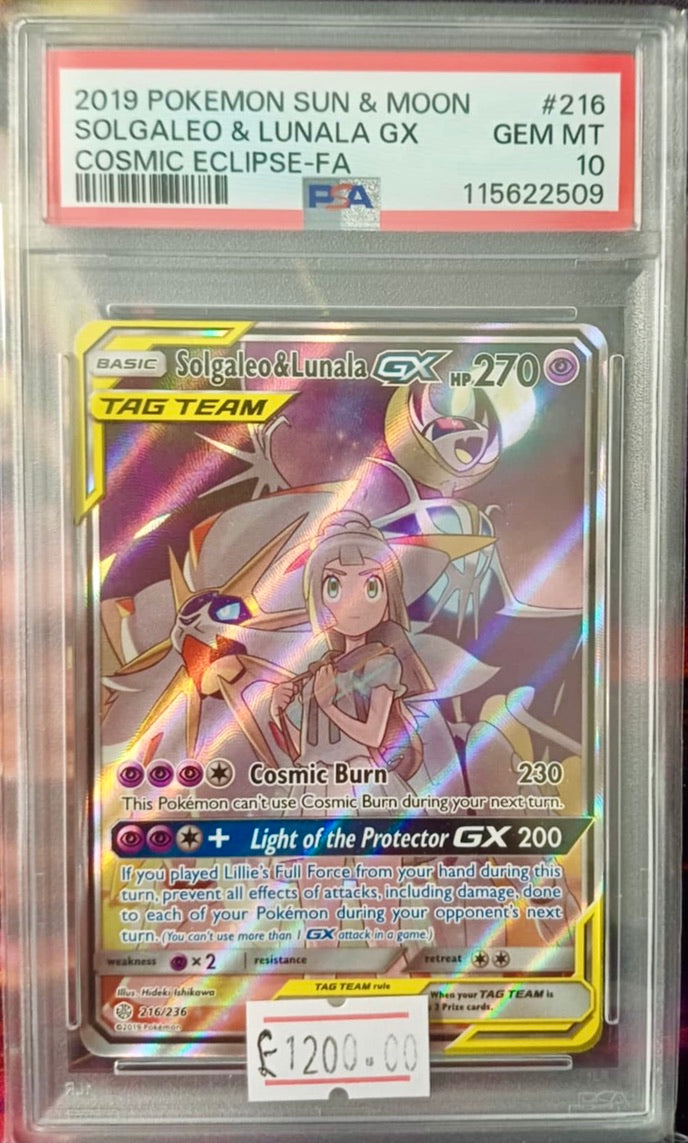 SOLGALEO & LUNALA GX #216 - PSA 10