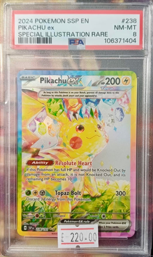 PIKACHU EX #238 - PSA 8