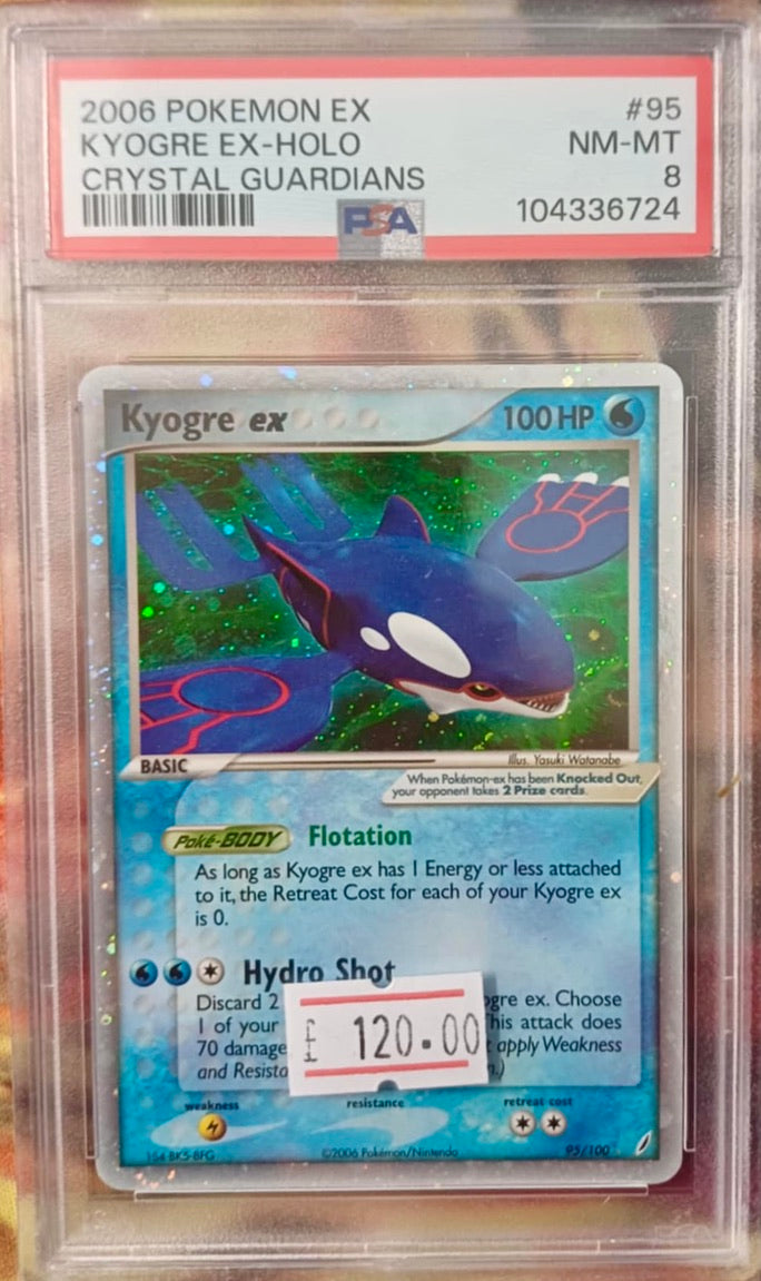 KYOGRE EX #95 -PSA 8