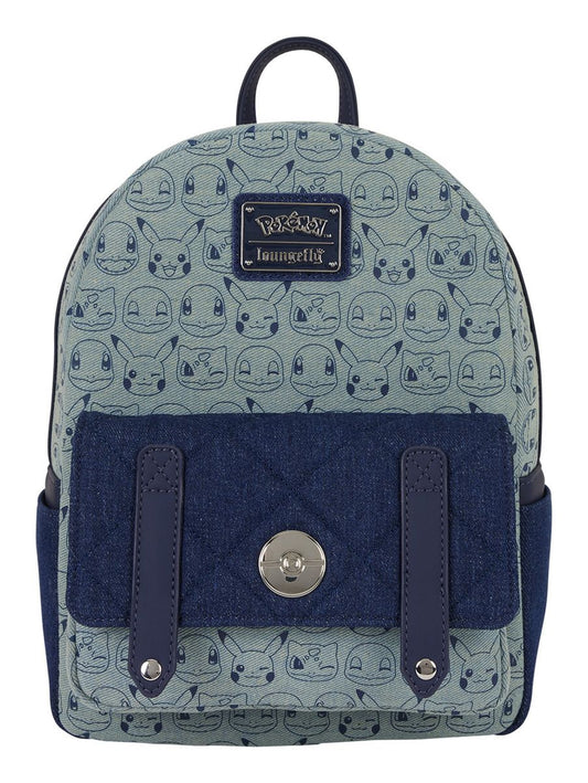 Loungefly - Pokemon Faux Denim Mini Backpack