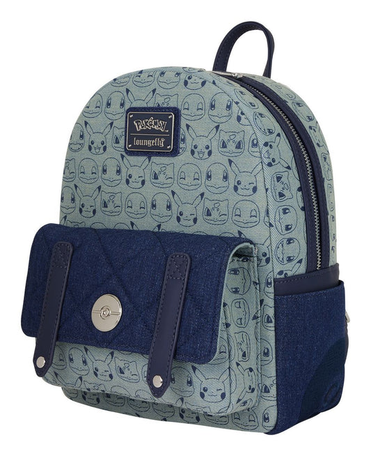 Loungefly - Pokemon Faux Denim Mini Backpack