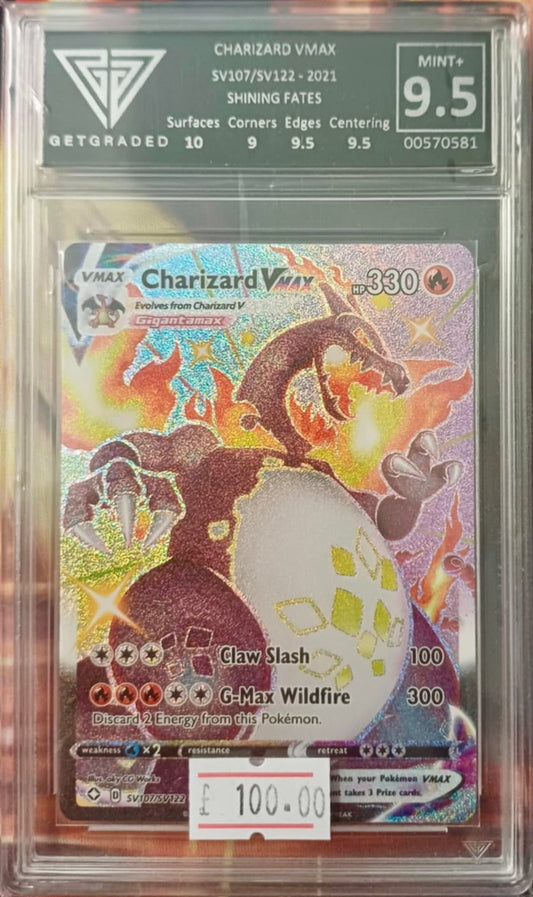 CHARIZARD VMAX #SV107 - GET GRADED 9.5