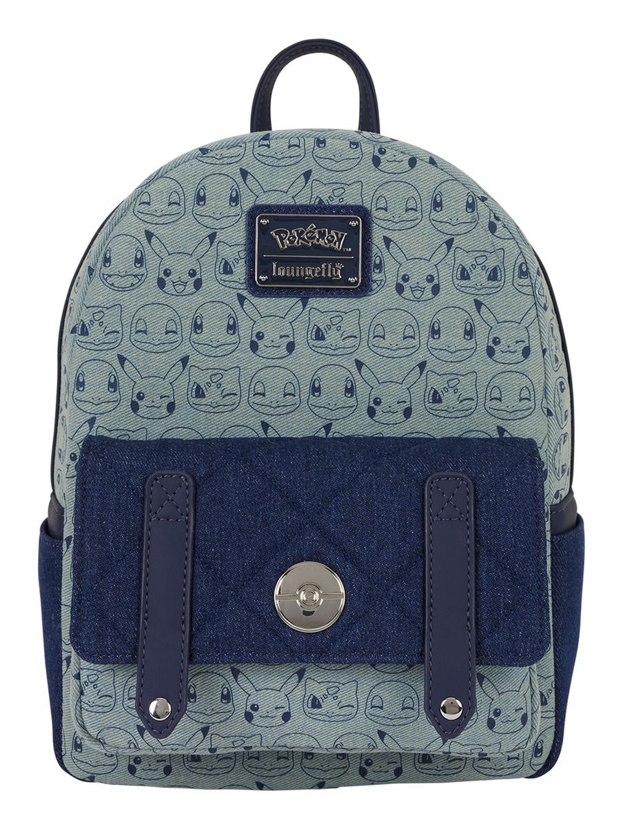 Loungefly - Pokemon Faux Denim Mini Backpack